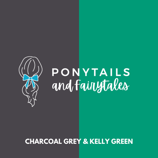 Kelly Green & Charcoal Grey Hair Accessories