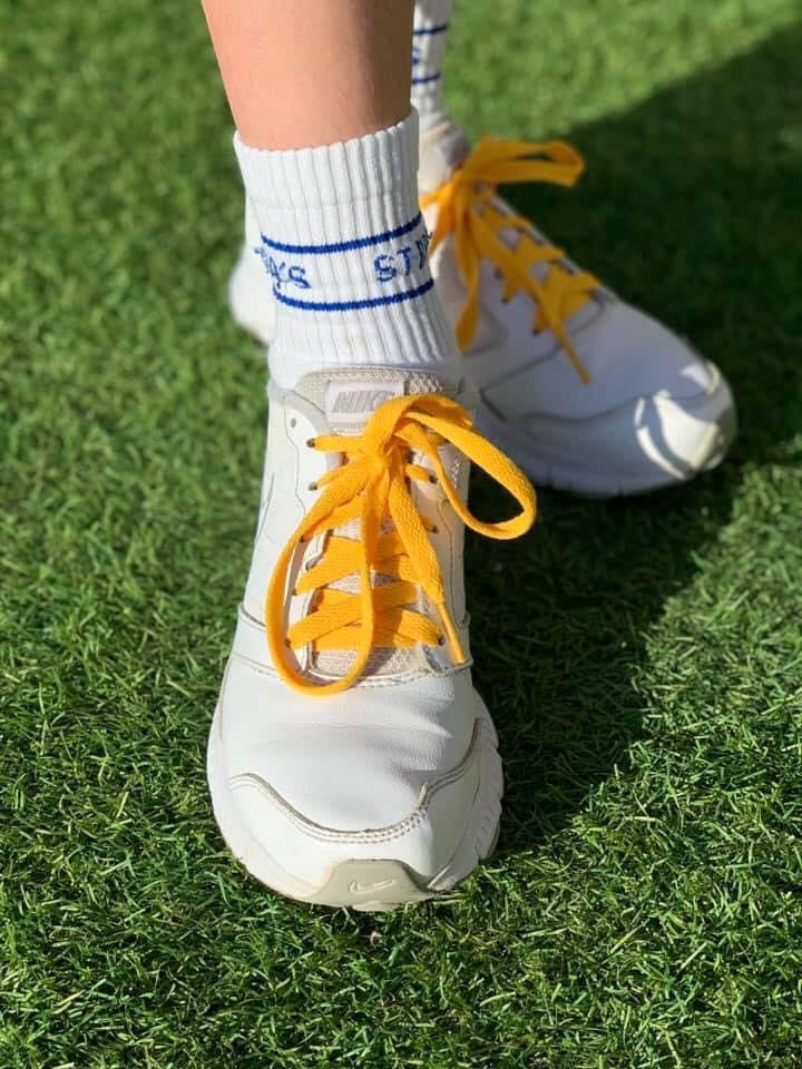 Yellow 2025 gold shoelaces