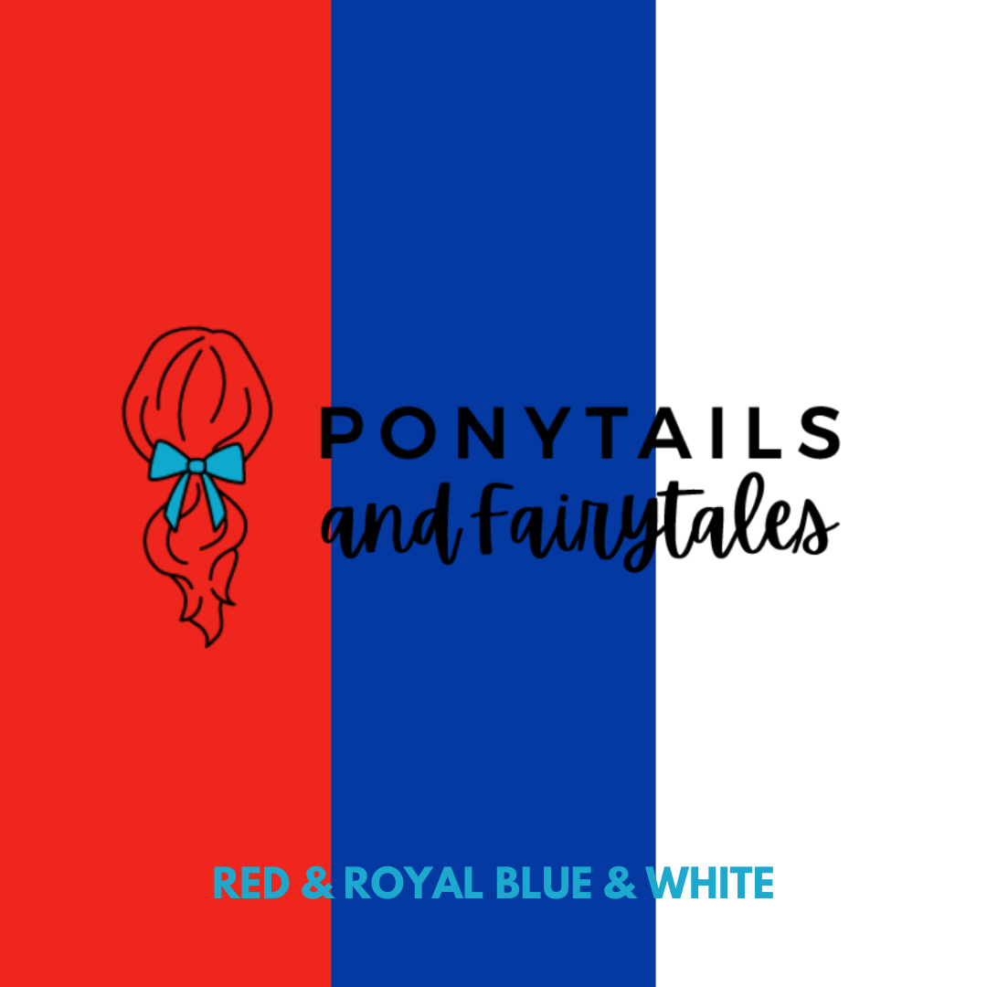 Royal Blue & Red & White Hair Accessories