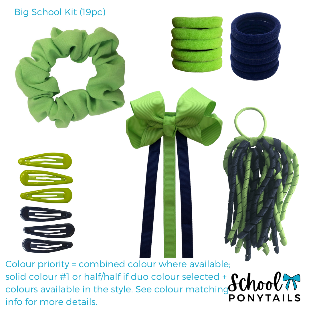 Dark Petrol Green & Navy Hair Accessories