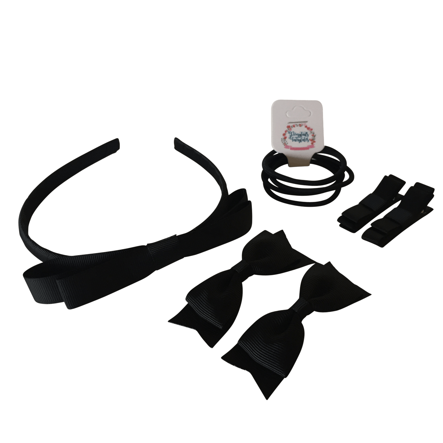 School Basics Kit -Tuxedo Bow (10pc) - Ponytails and Fairytales